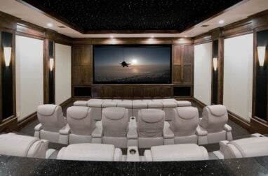 hill country home theater view layout