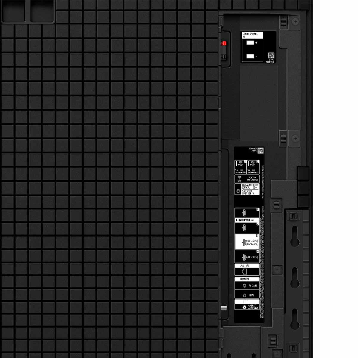 Sony BRAVIA XR A95L QD-OLED 4K HDR Google TV (2023) zoomed rear component view