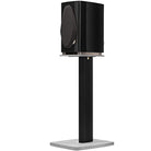 Sonus Faber Sonetto II G2 Bookshelf Loudspeaker - Black - single speaker with grille on stand three-quarter view