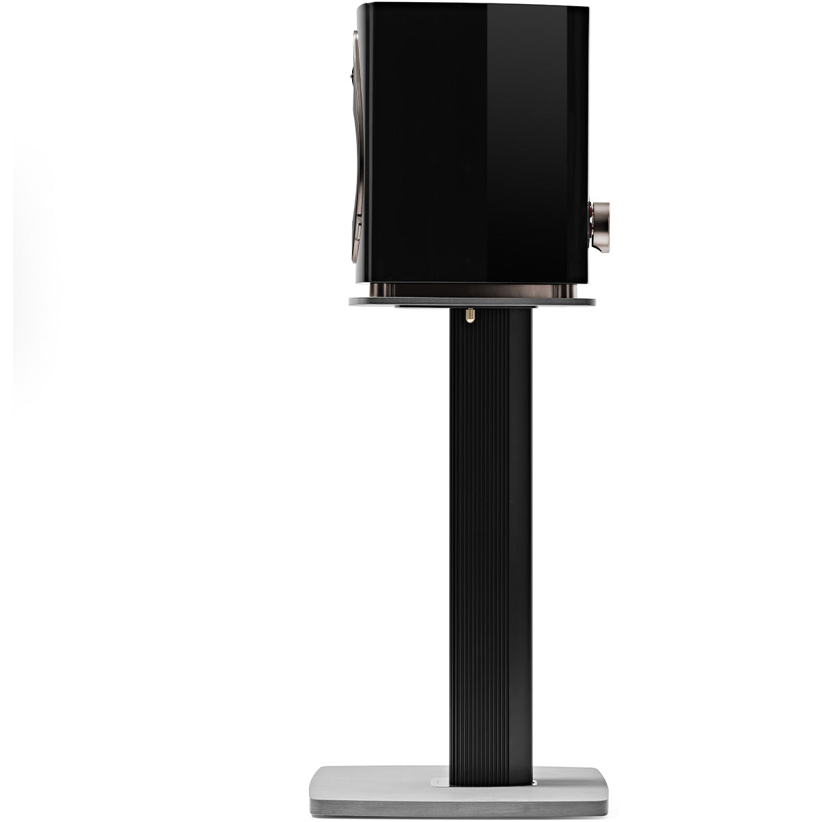 Sonus Faber Sonetto II G2 Bookshelf Loudspeaker - Black - single speaker on stand side view