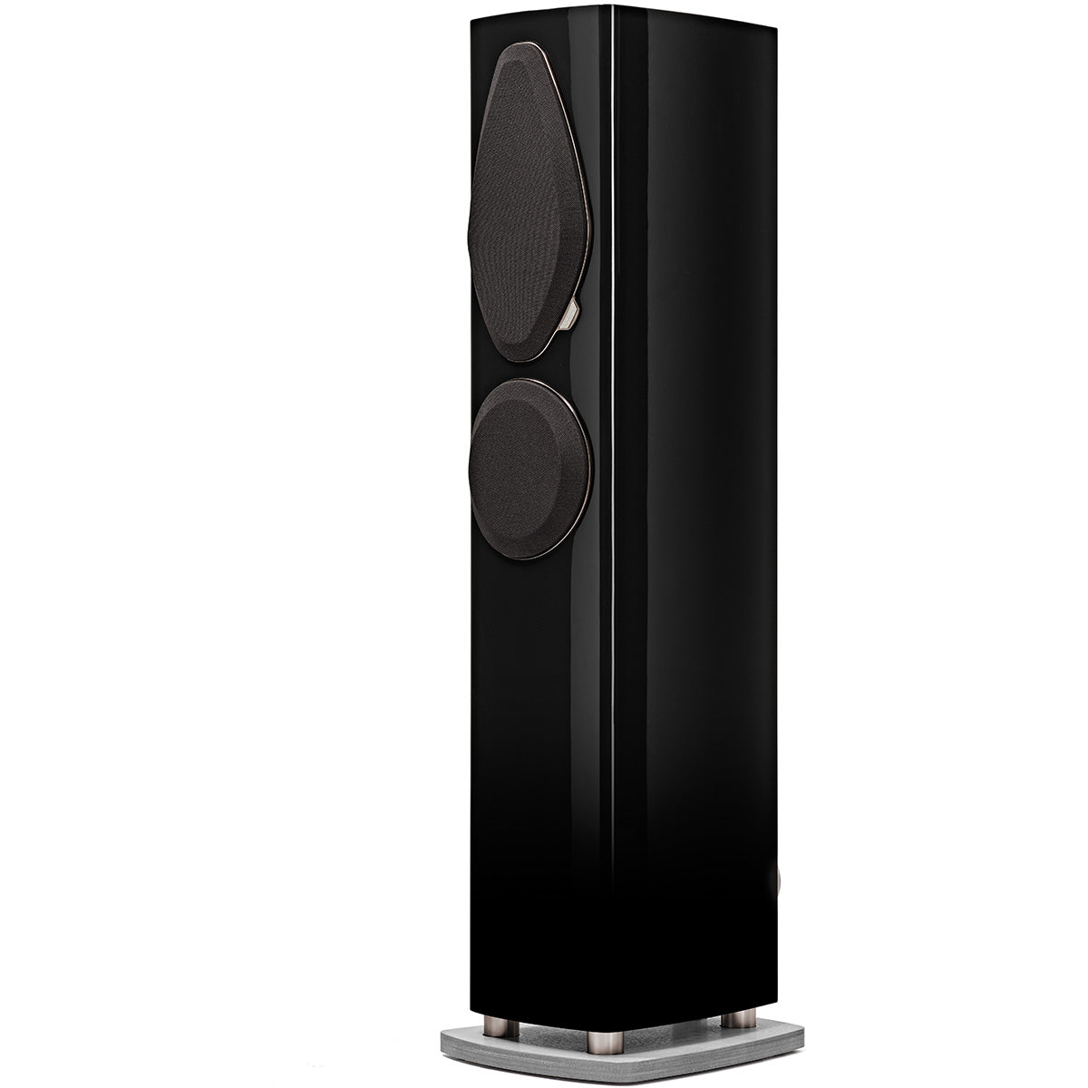 Sonus Faber Sonetto III G2 Floorstanding Loudspeaker - Black - single speaker with grille three-quarter view