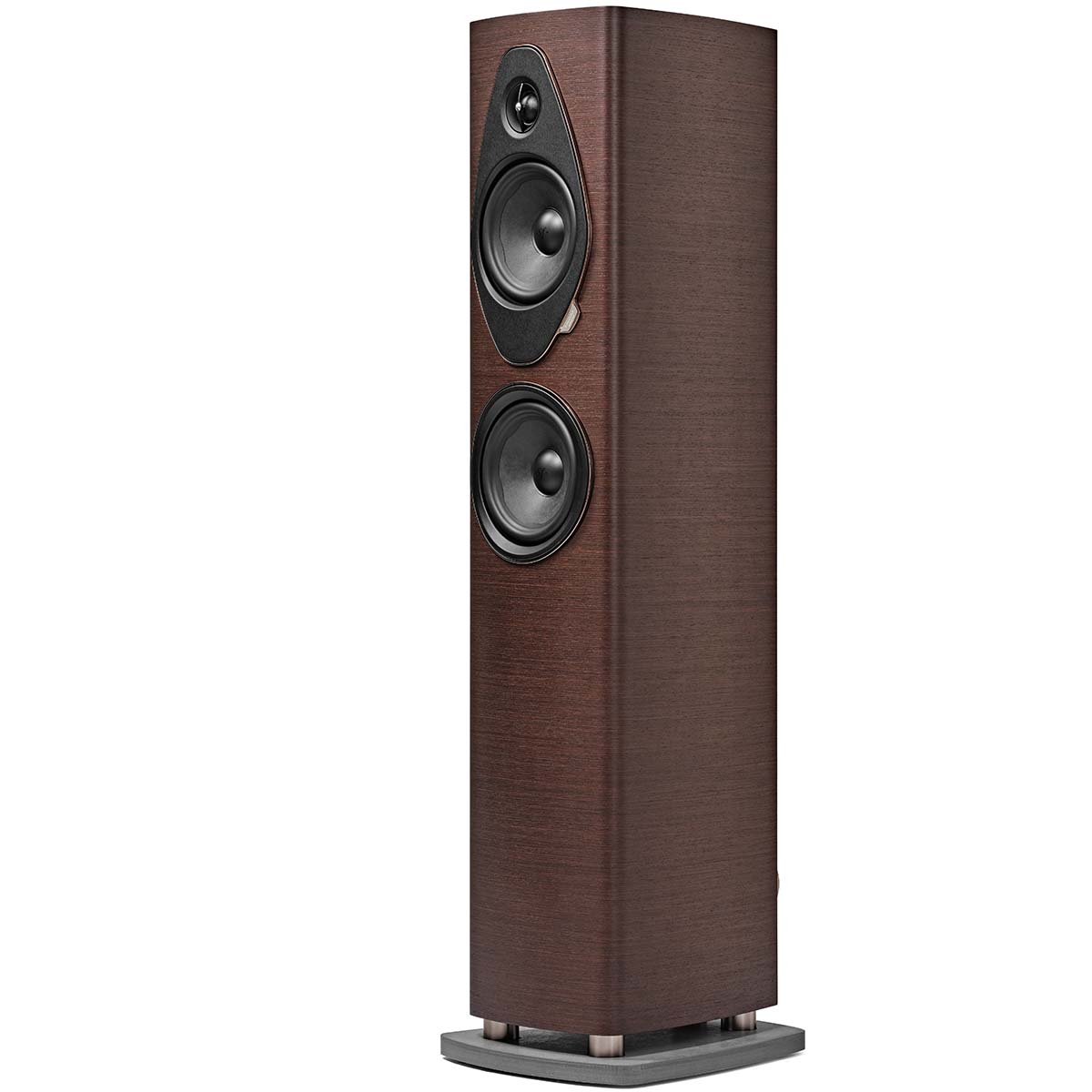 Sonus Faber Sonetto III G2 Floorstanding Loudspeaker - Wenge - single speaker three-quarter view