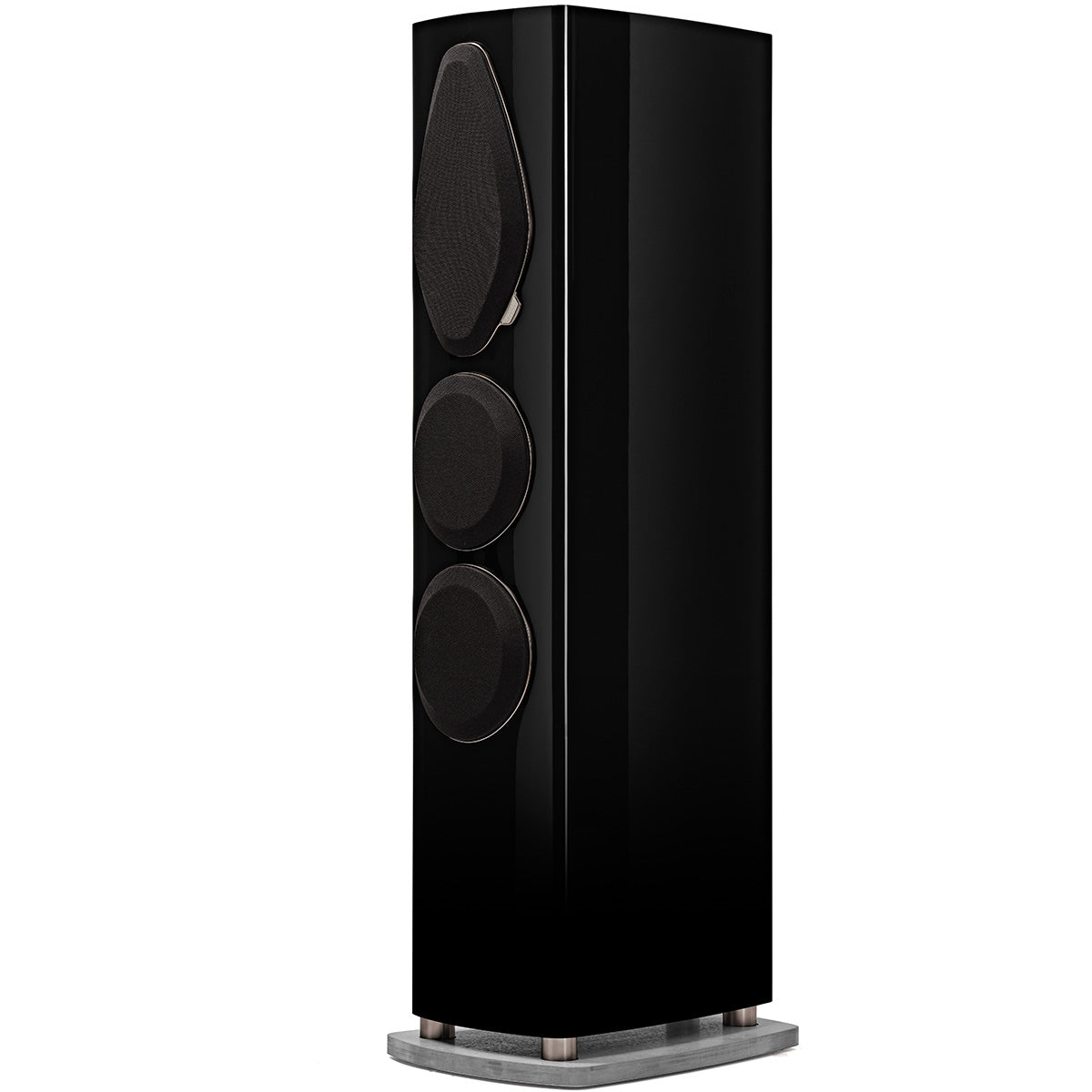 Sonus Faber Sonetto V G2 Floorstanding Loudspeaker - Black - single speaker with grille three-quarter view