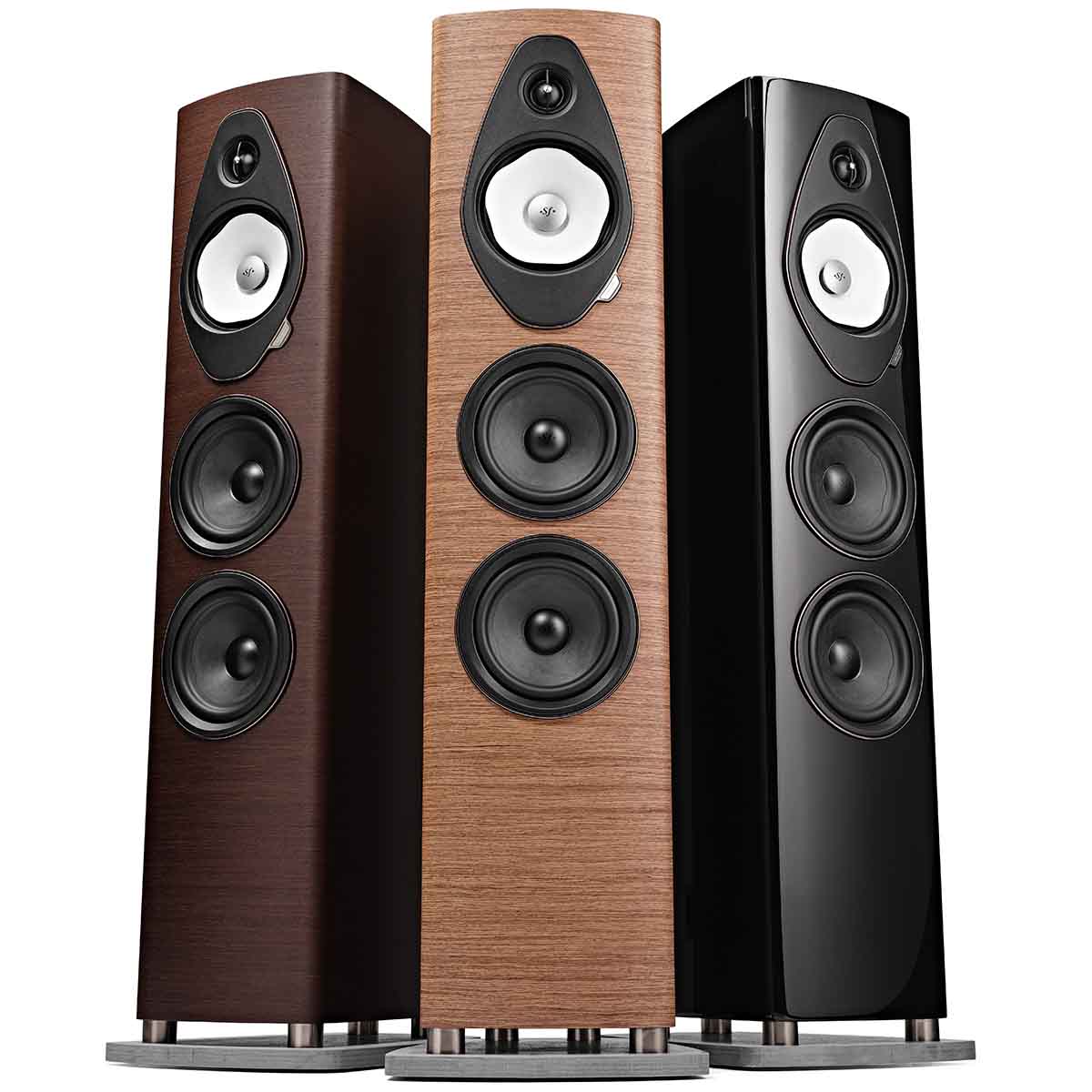 Sonus Faber Sonetto V G2 Floorstanding Loudspeaker - Collection - Wenge three-quarter view