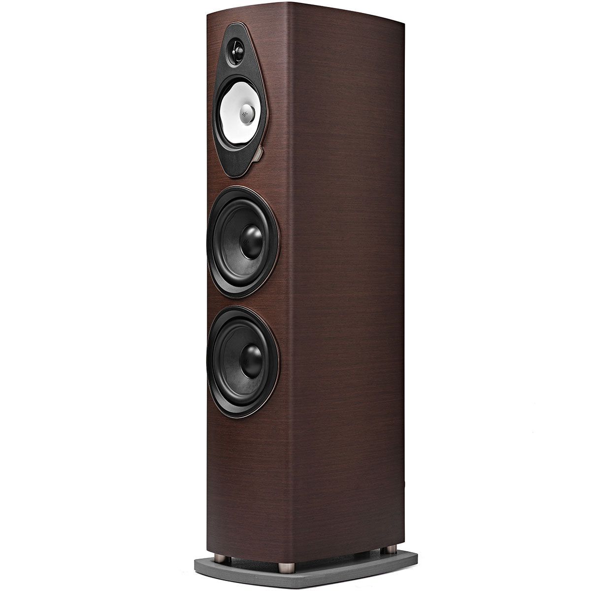 Sonus Faber Sonetto VIII G2 Floorstanding Loudspeaker - Wenge - single speaker three-quarter view