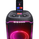 JBL Ultimate Party Box Front Top with Mobile Phone Attached