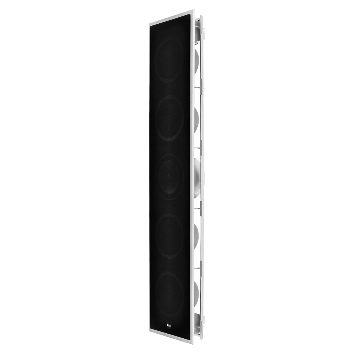 KEF Ci5160RL-THX Extreme In-Wall THX Ultra2 Speaker - Silver - Each - angled front view with black grille