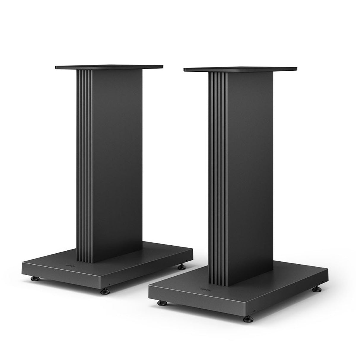 KEF S3 Floor Stands - Pair black angled front view