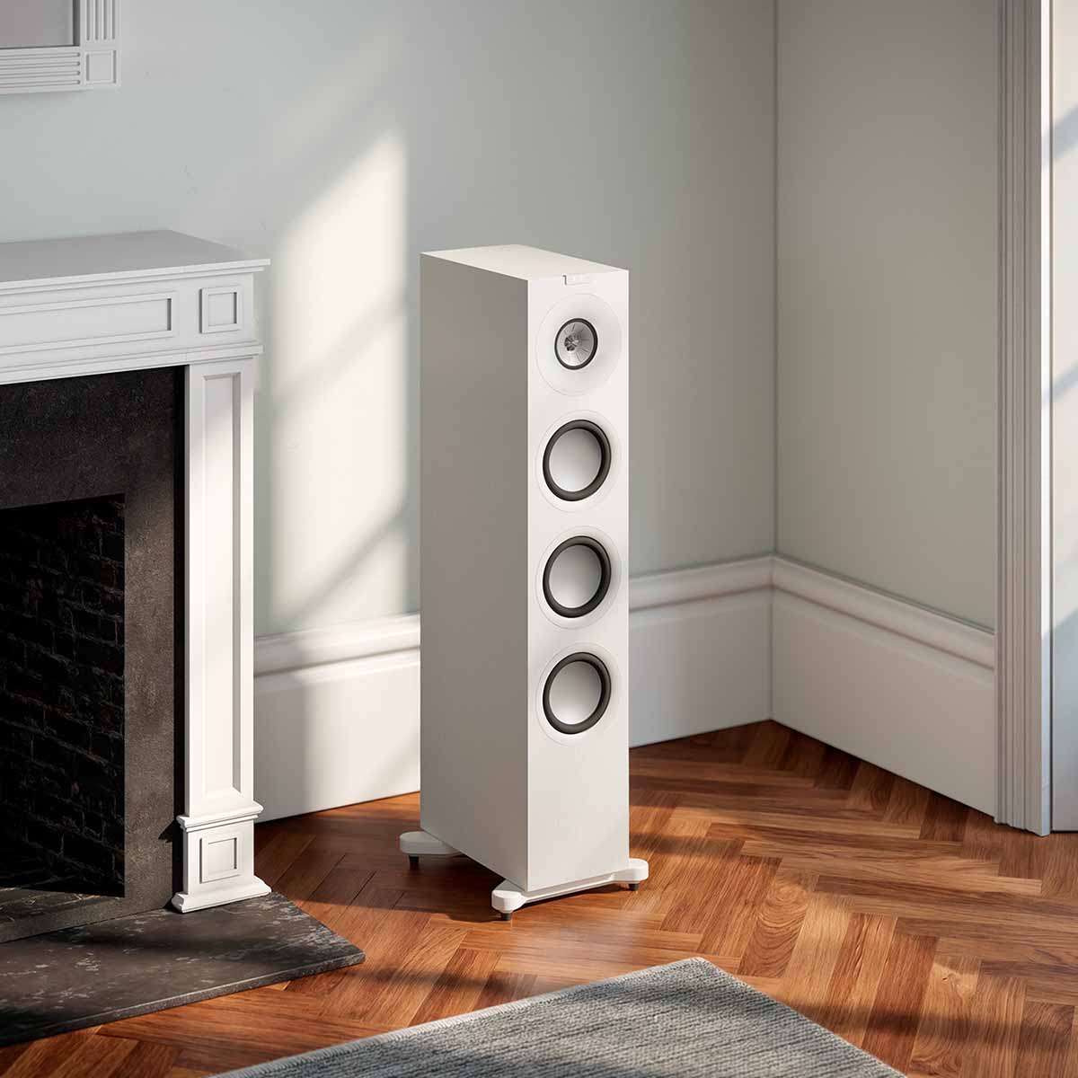 KEF Q11 Meta Floorstanding Loudspeaker - Each white in living room