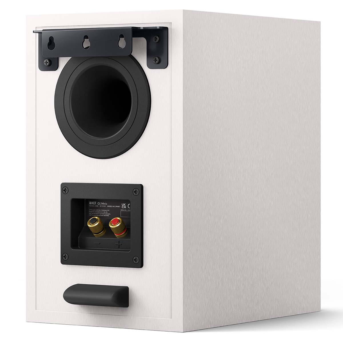 KEF Q1 Meta Bookshelf Speakers - Pair white rear view