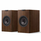 KEF Q1 Meta Bookshelf Speakers - Pair walnut front view