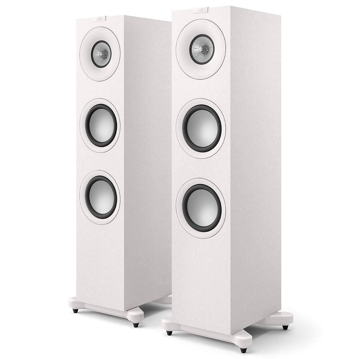 KEF Q7 Meta Floorstanding Loudspeakers - Each white front view