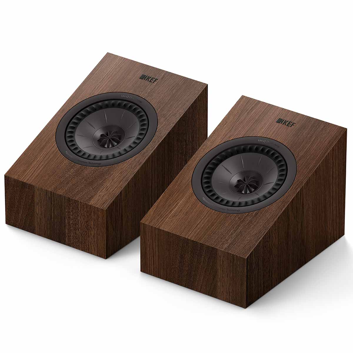 KEF Q8 Meta Atmos Speakers - Pair walnut front view