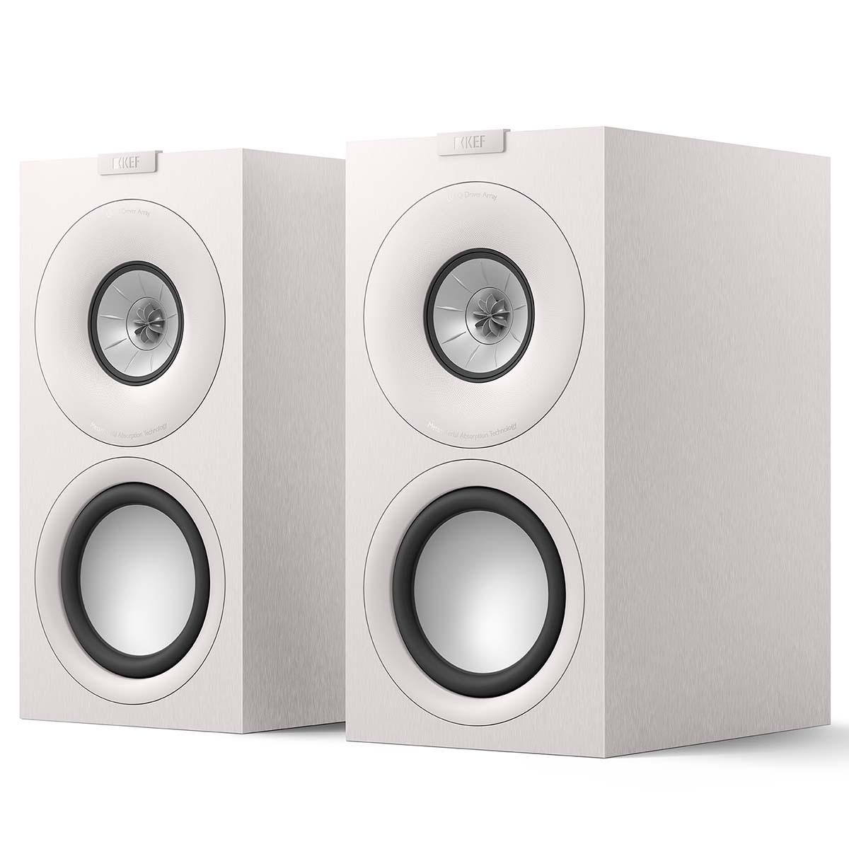 KEF Q Concerto Meta Bookshelf Speakers - Pair white front view