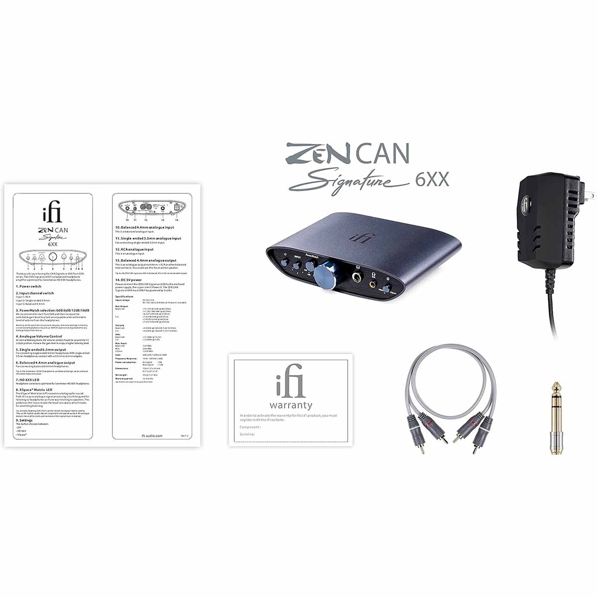 iFi Zen CAN Signature 6XX Balanced Desktop Headphone Amp and Preamp with 4.4mm Outputs