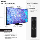 Samsung Q80C QLED 4K Smart TV (2023) - 98" - dimensions and what's in the box