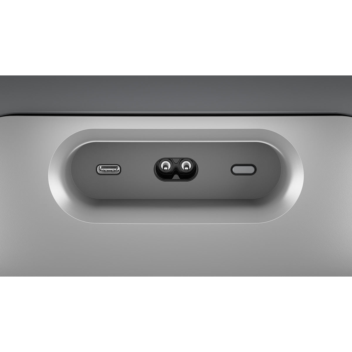 Bowers and Wilkins Zeppelin Pro Edition - Space Gray close-up of rear inputs