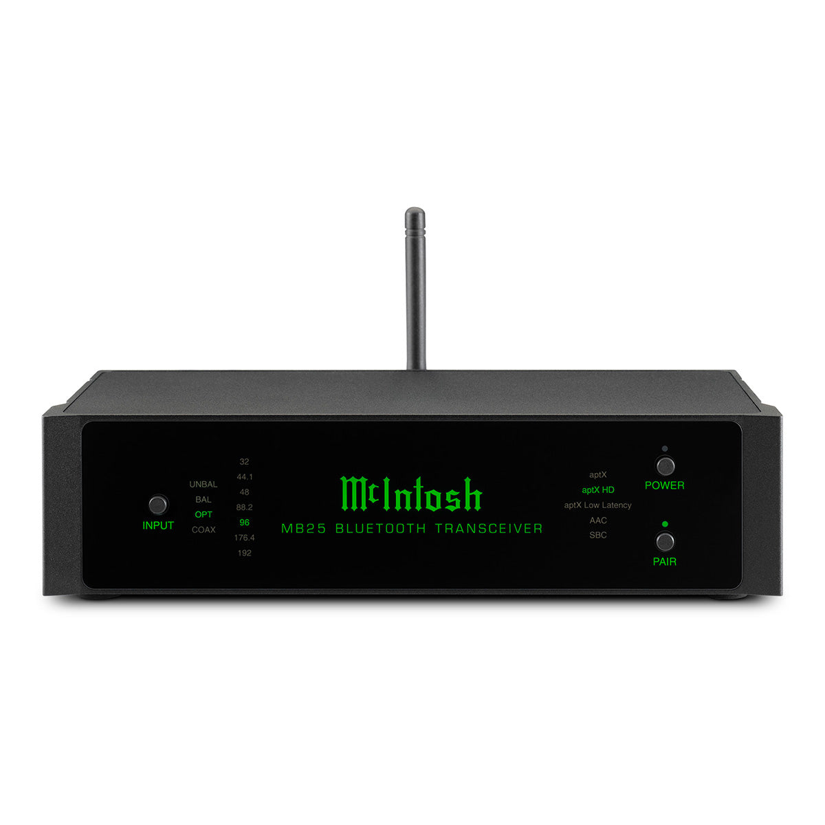 McIntosh MB25 Bluetooth Transceiver - angled front view