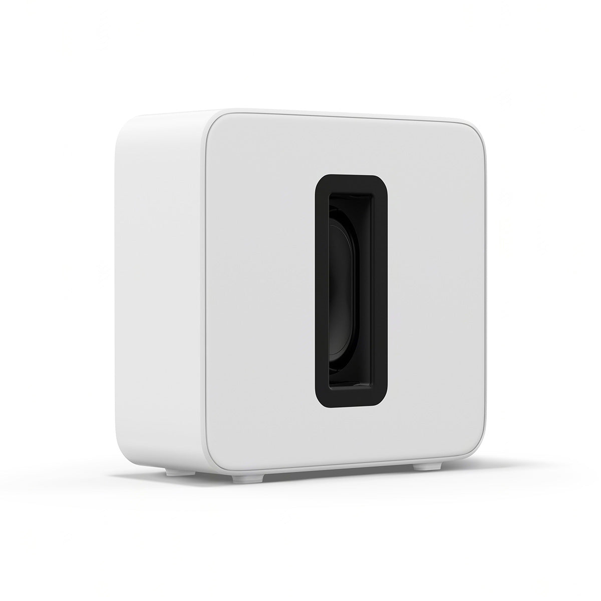 Sonos Sub 4 Wireless Subwoofer - White back view angled right