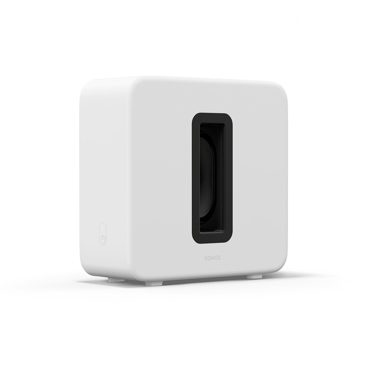 Sonos Sub 4 Wireless Subwoofer - White front view angled right