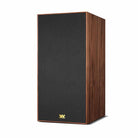 Wharfedale Super Linton Speaker - single without stand - walnut with grille - angled front view