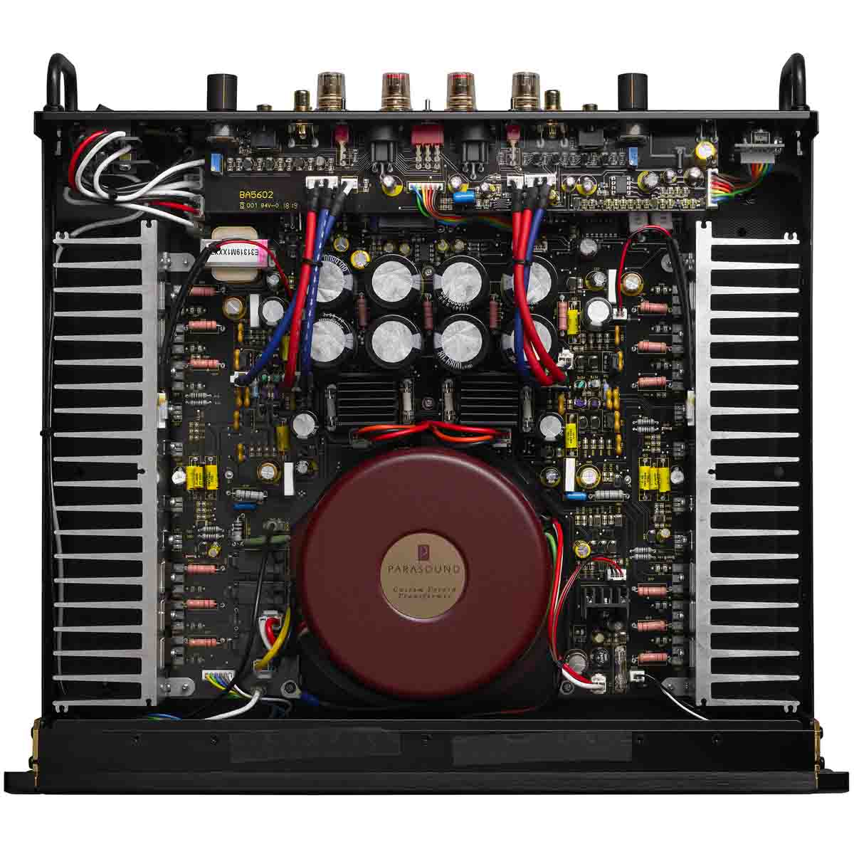 Parasound Halo A23+ Stereo Power Amplifier top view with lid removed