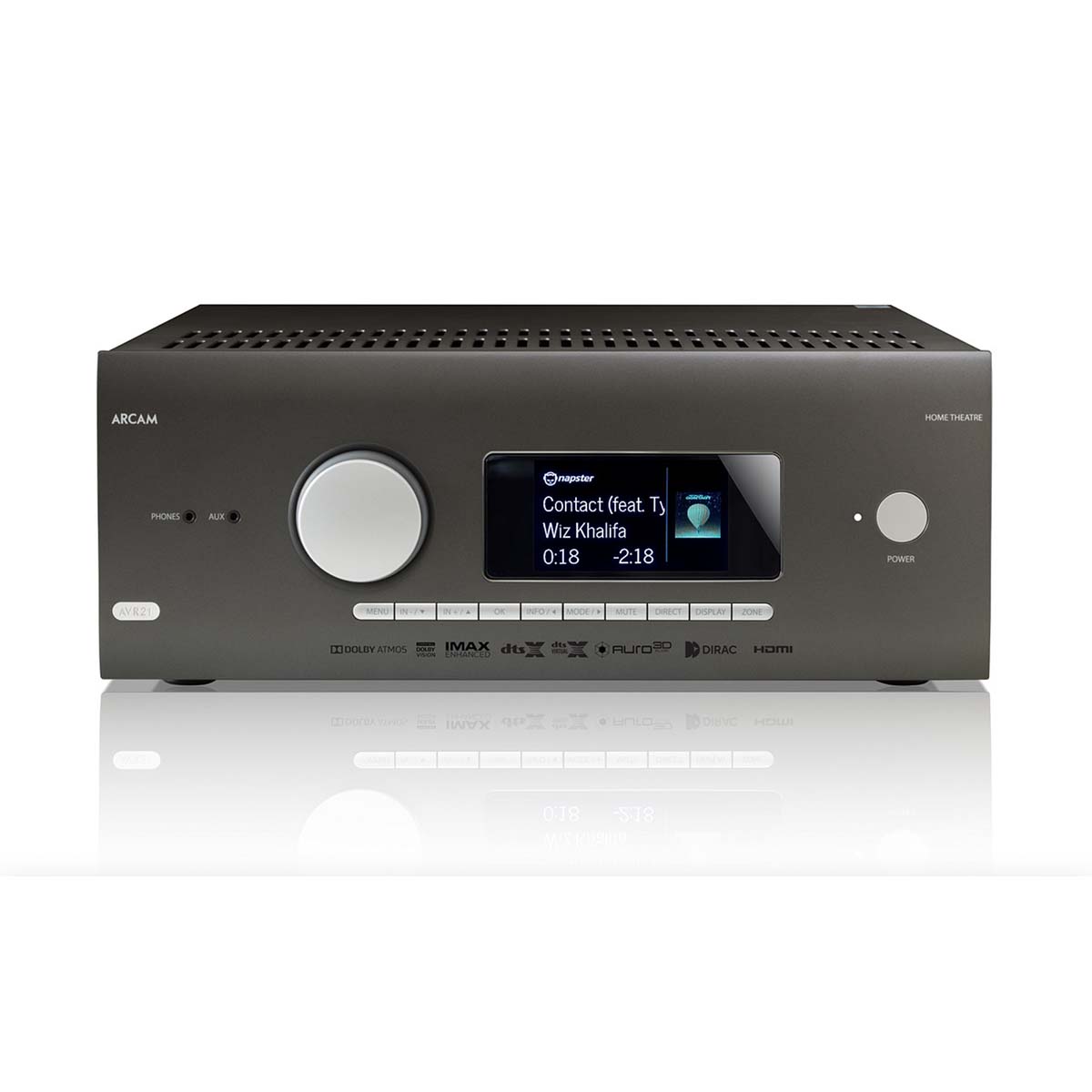 Arcam AVR21 AV Receiver, front top view