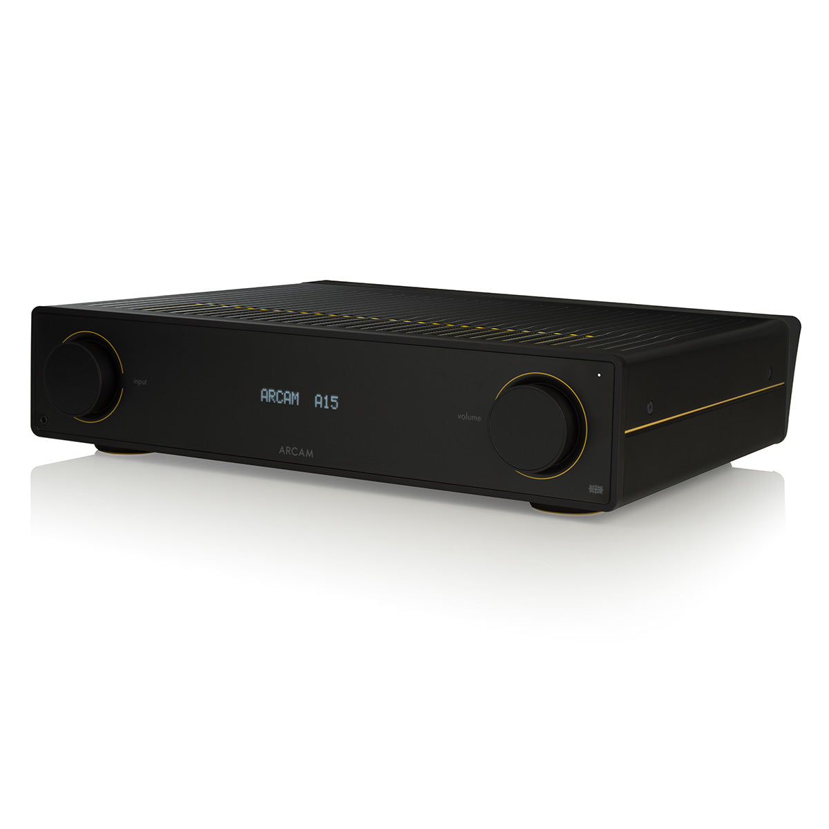 Arcam A15 Integrated Class G Amplifier angled front view