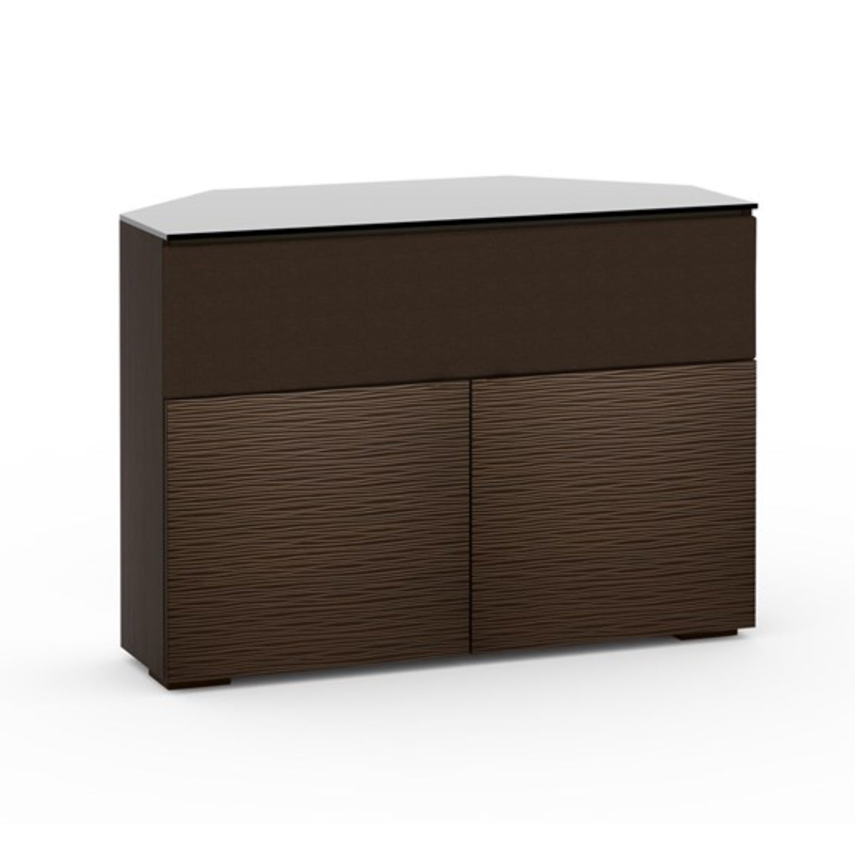 Salamander Designs Berlin 329 Twin-Width AV Cabinet With Center Speaker Opening Corner- Wenge- front view