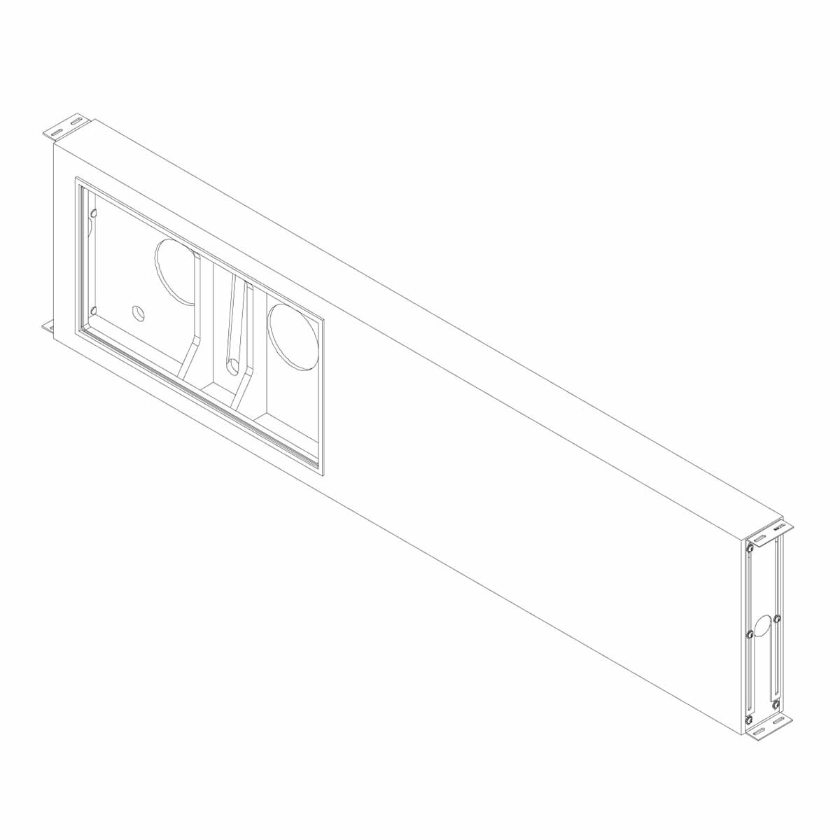 Bowers & Wilkins BB ISW-4 Back Box for ISW-4 Subwoofer, technical drawing