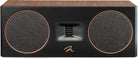 MartinLogan Motion C10  Bookshelf Speaker in walnut front view with grilles on white background