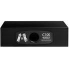 MartinLogan XT C100 center channel speaker rear view in black without grilles