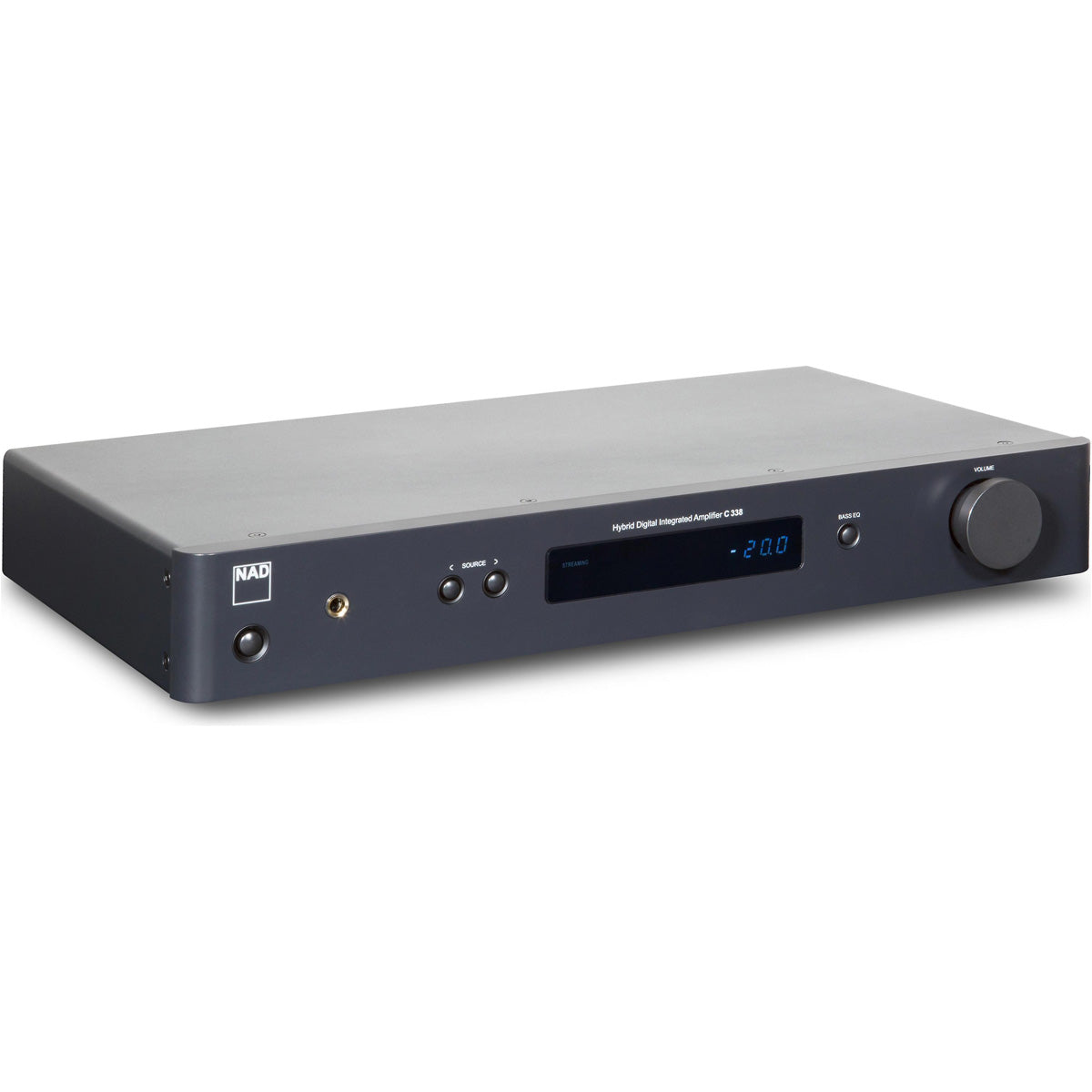 NAD C 338 Hybrid Digital DAC Amplifier angled front view