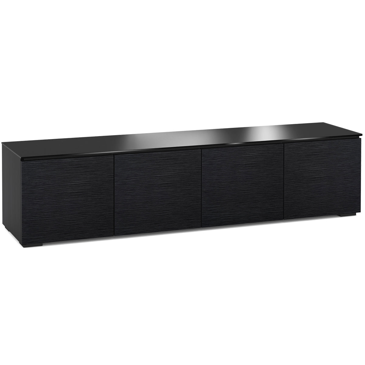 Salamander Designs Chicago 247 Quad-Width AV Cabinet - Textured Black Oak- front view