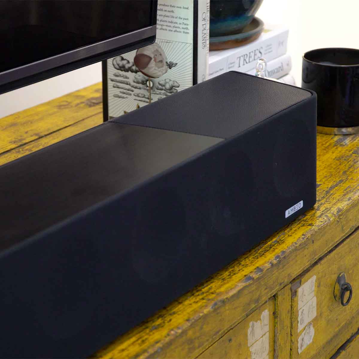 sennheiser ambeo soundbar close up shot