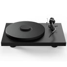 Pro-Ject Debut Pro S Turntable in Satin Black on white background from top angle