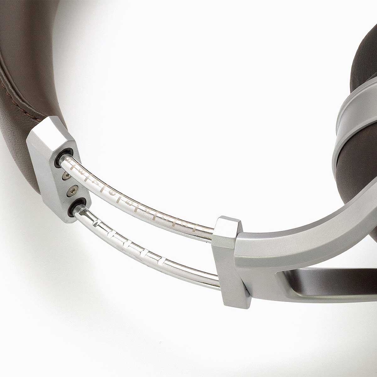 Close-up shot of the Denon AH-D5200 Closed-Back Headphone headband.