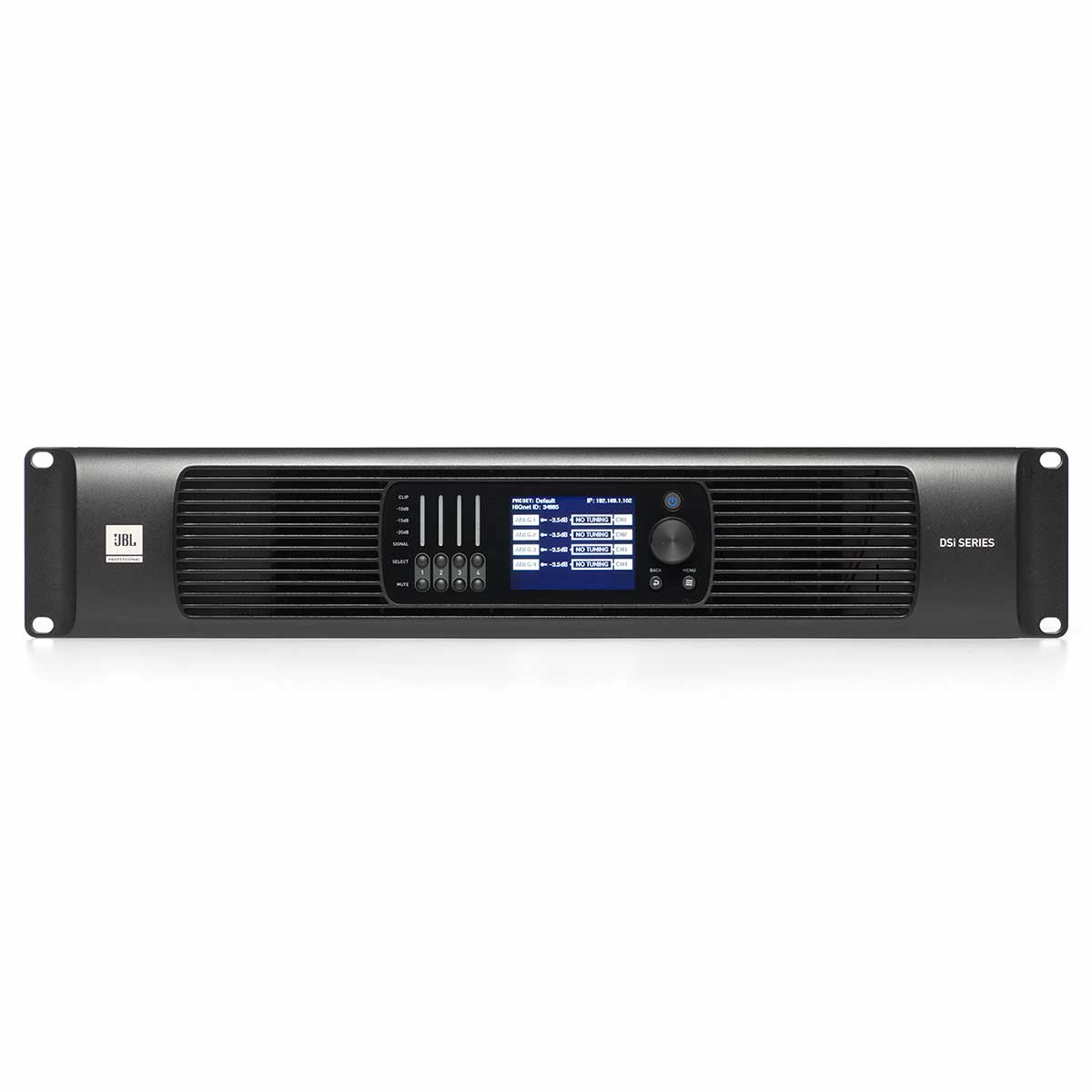 JBL DSi 2.0 4-Channel Power Amplifier, front view