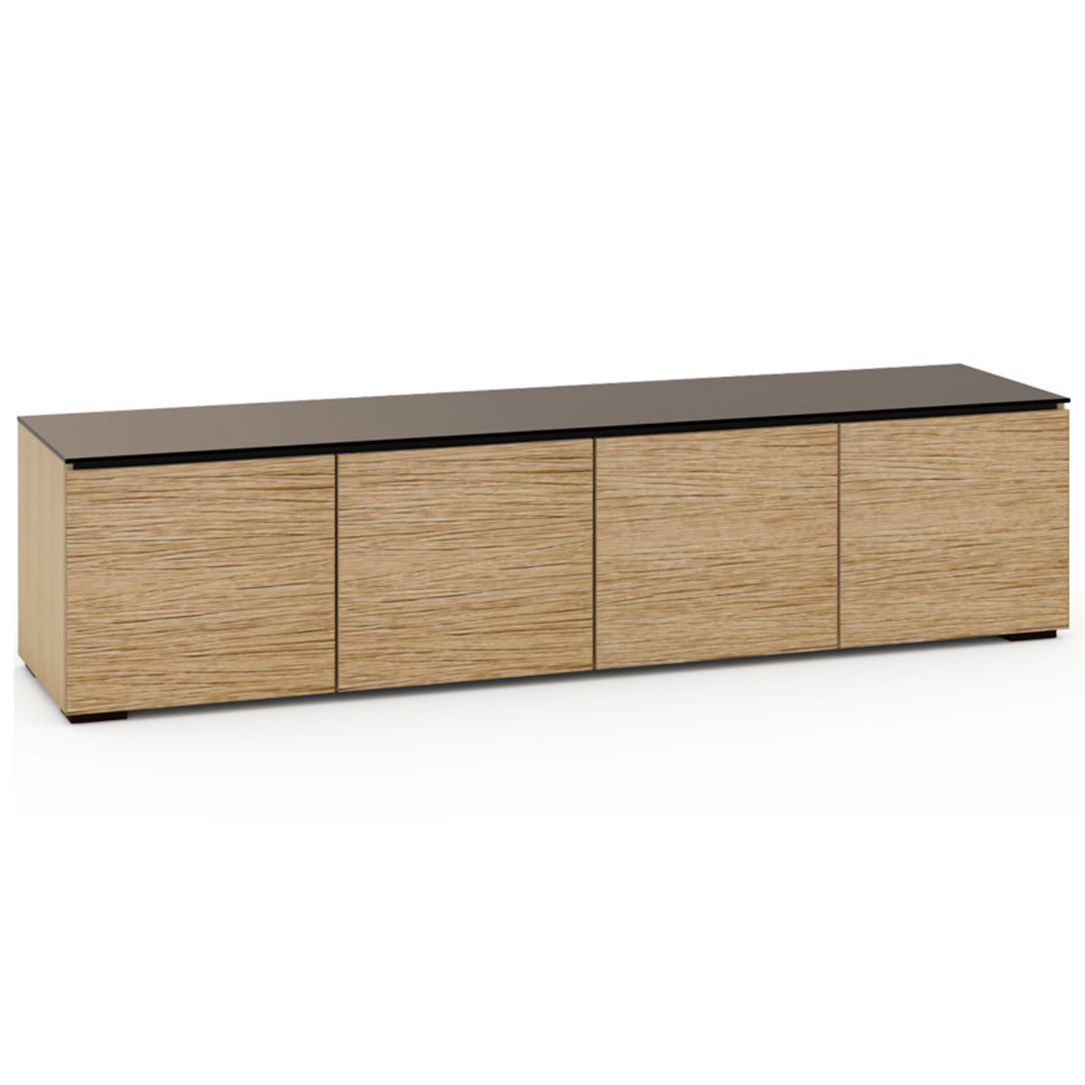 Salamander Designs Denver 247 Quad-Width AV Cabinet - Textured Natural Oak- front view