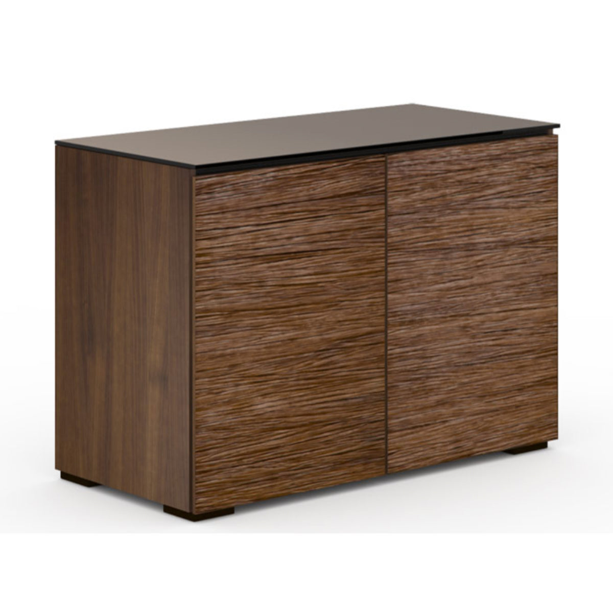 Salamander Designs Denver 323 Twin-Width AV Cabinet - Textured Medium Walnut- side view