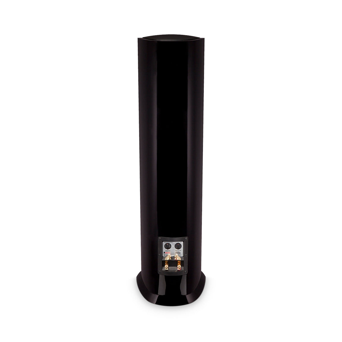 Revel F208 3-Way Floorstanding Tower Loudspeaker - single black - rear view