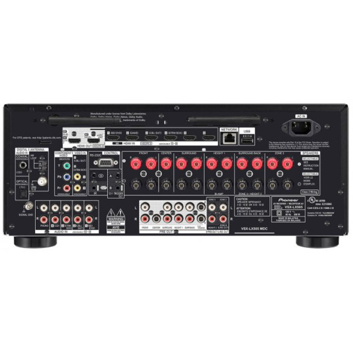 Pioneer VSXLX505 Elite 9.2-Channel Black Network AV Receiver