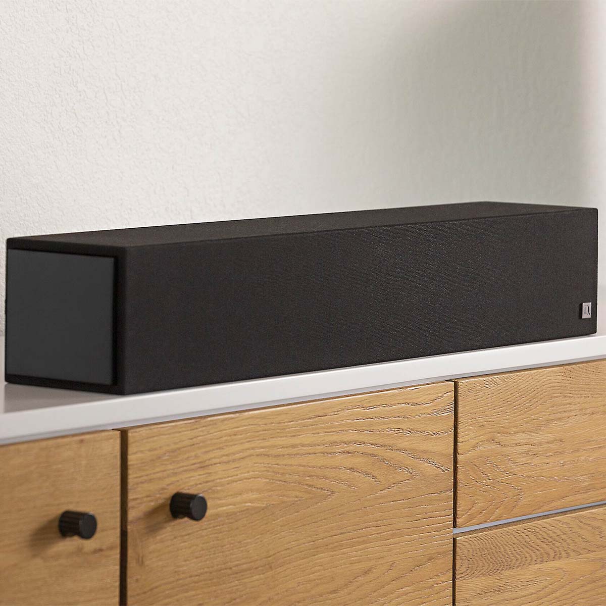 Dymension 20 Center Channel Speaker In Black Front Cinematic