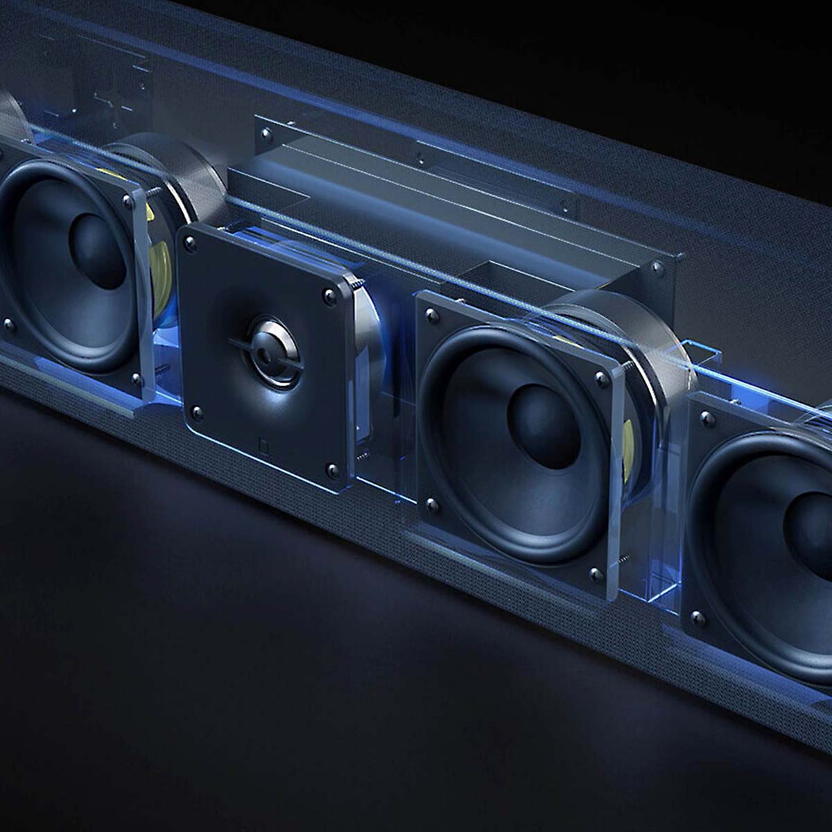 Dymension 20 Center Channel Speaker In Black Internal Rendering