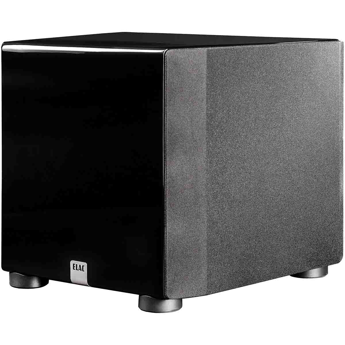 ELAC DS1000 Left Front Covered View in Gloss Black