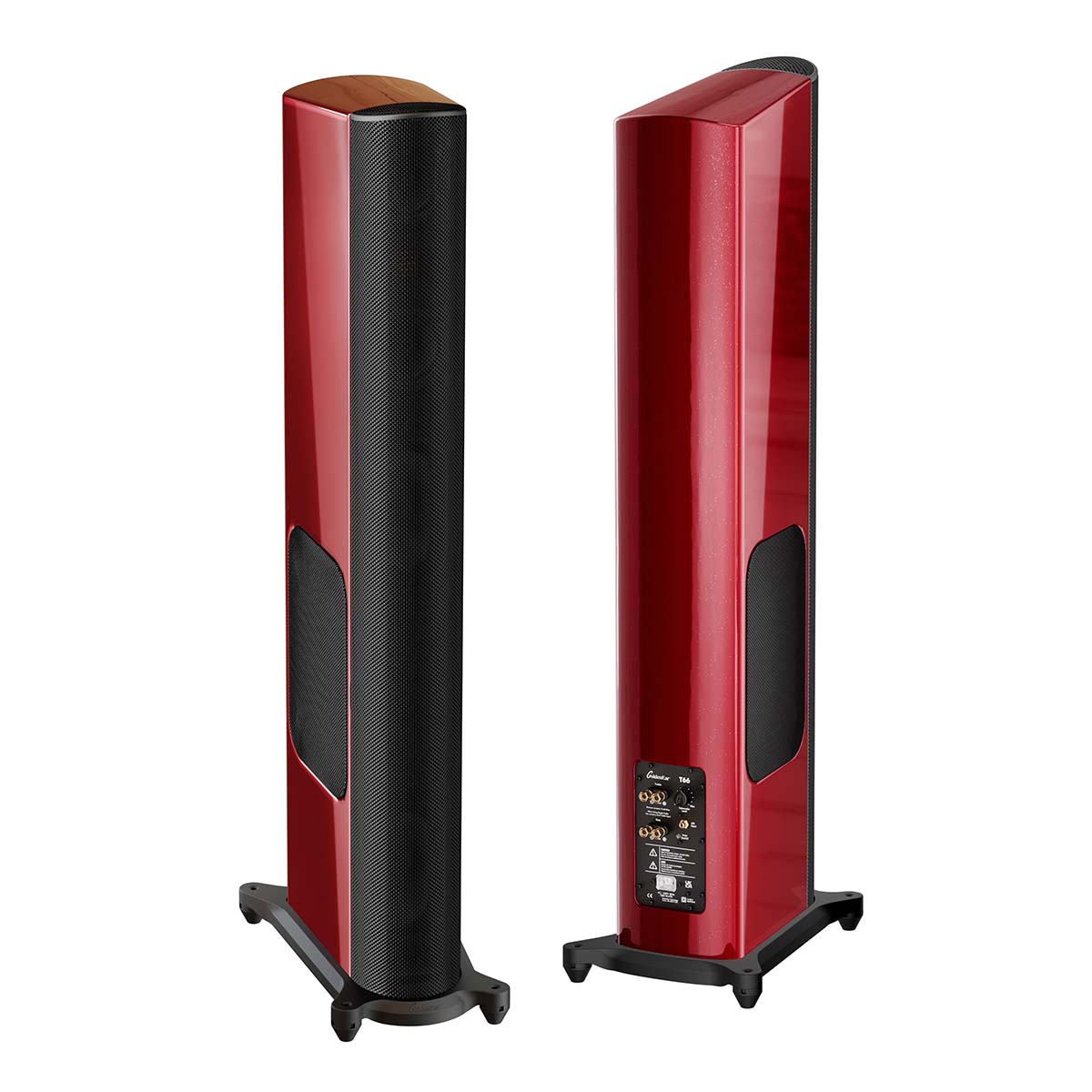 GoldenEar T66 Floorstanding Loudspeaker - Santa Barbara Red - Each front view of pair