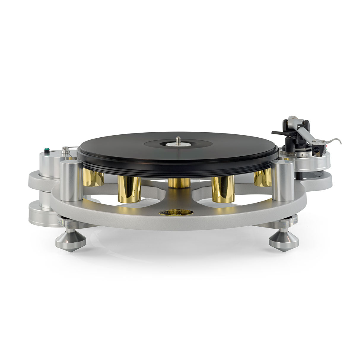 MICHELL GYRO SE Turntable side view in silver
