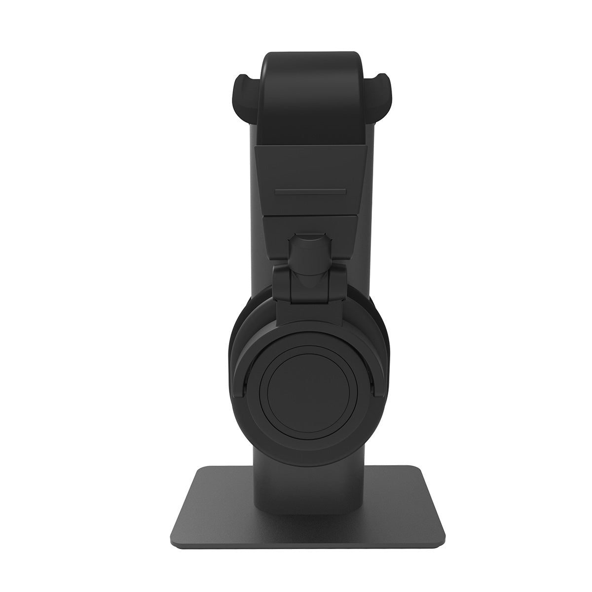 Kanto H2 Premium Universal Headphone Stand Side view with headphones example