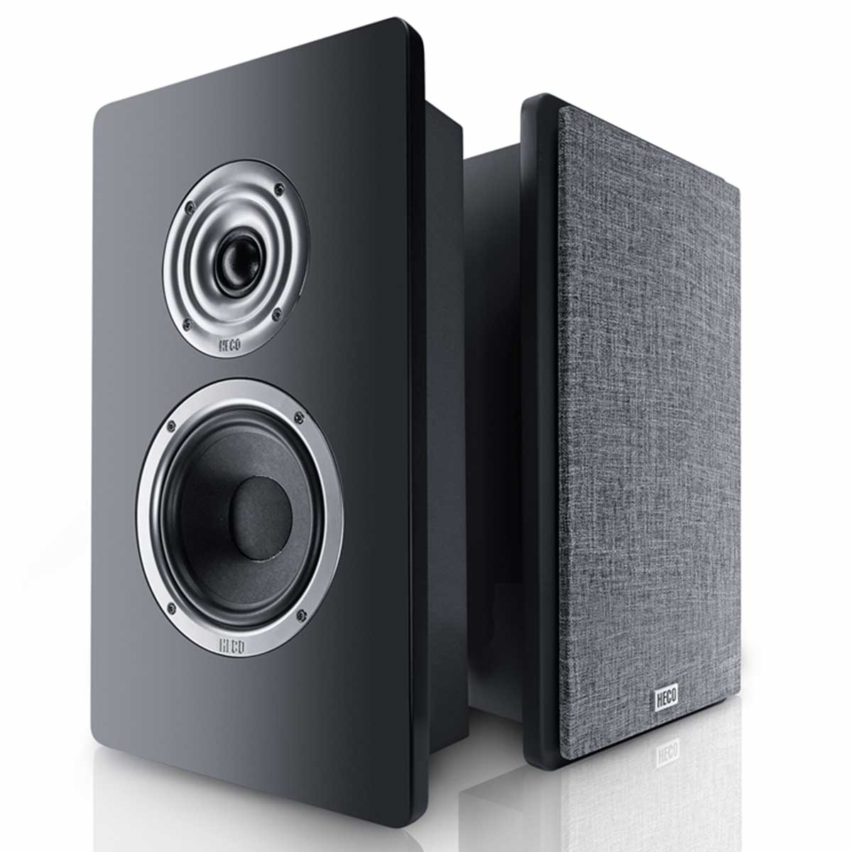 HECO Ambient 11F On-Wall Speaker, Black, set of two