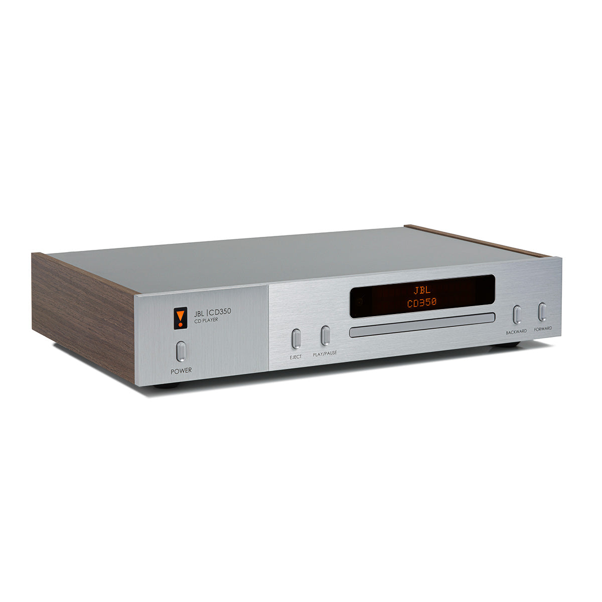 JBL CD350 CD Player - Walnut angled top left view